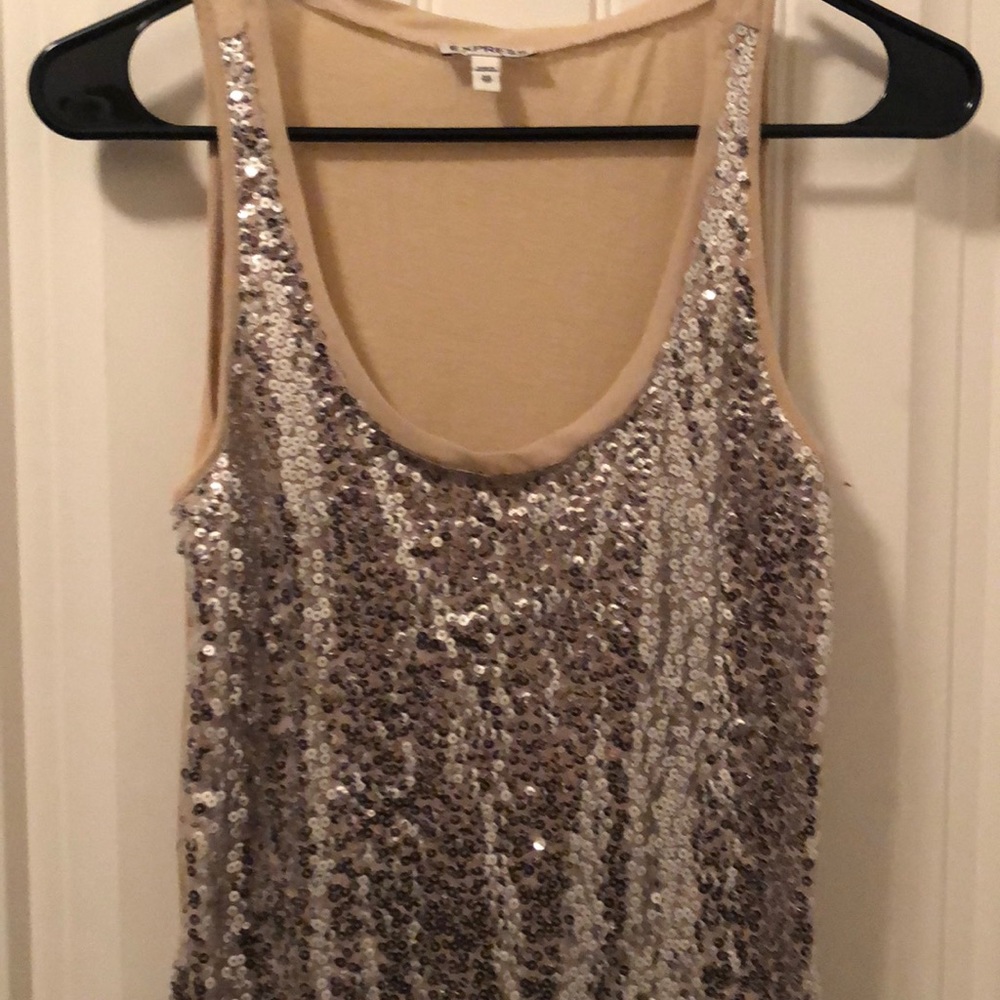 Express Tan/sequin Tank - Picture 3 of 4